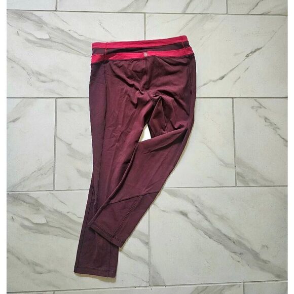 Lululemon Size 6 Maroon & Red Leggings 22" - Picture 2 of 2